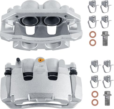2 Front Disc Brake Calipers Assembly with Bracket Compatible with 2007-2009 Chrysler Aspen, Compatible with 2011-2018 Ram 1500, Compatible with 2007-2009 Dodge Durango 18B5055 18B5054 in Saudi Arabia