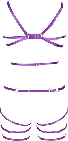 Female Body Harness Garter Punk Gothic Pentagram Caged Bra Plus Size Garter Set in Kuwait