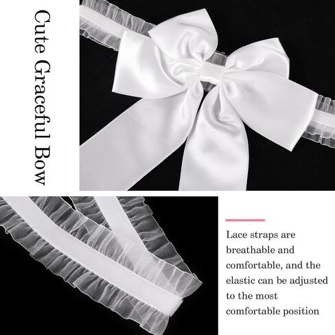 Bow Wedding Garters for Bride, Lace Garter Toss Elastic Garter Belt Satin Bow Tie Leg Ring for Women Girls in Saudi Arabia