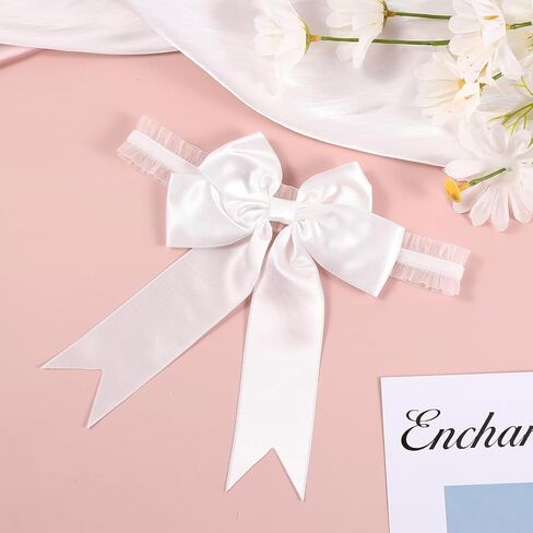 Bow Wedding Garters for Bride, Lace Garter Toss Elastic Garter Belt Satin Bow Tie Leg Ring for Women Girls in Saudi Arabia