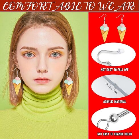 15 Pairs Summer Earrings for Women Hawaiian Tropical Acrylic Dangle Earrings Hawaii Flower Pineapple Leaf Swimming Earring with Nickel Free Hooks for Girl Women Ladies Gift in Saudi Arabia