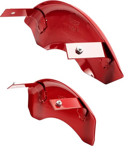 أغطية فرجار MGP (14234SBOWRD) غطاء فرجار أمامي وخلفي منقوش عليه "ربطة عنق" مع لمسة نهائية من مسحوق أحمر وشخصيات فضية، (مجموعة من 4) in Kuwait