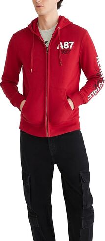 AEROPOSTALE Men's Aero Logo Full Zip Hoodie-Left Chest in Saudi Arabia