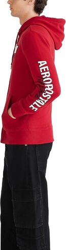 AEROPOSTALE Men's Aero Logo Full Zip Hoodie-Left Chest in Saudi Arabia