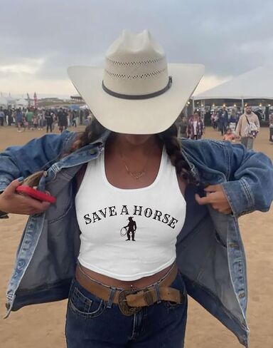 Country Concert Outfits for Women Cowgirl Tank Tops Western Cowboy Crop Tops Summer Cami Sleeveless Shirt in Kuwait