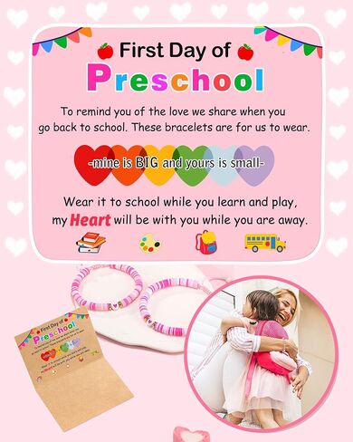 UPROMI First Day of Kindergarten/Preschool Gift, Back to School Bracelet Mommy and Me First Day of School Gifts in Saudi Arabia