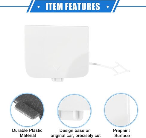 Car Tow Hook Eye Hole Cover Cap Compatible for BMW X3 G08 2018-2020, Durable Plastic White Rear Right in Saudi Arabia