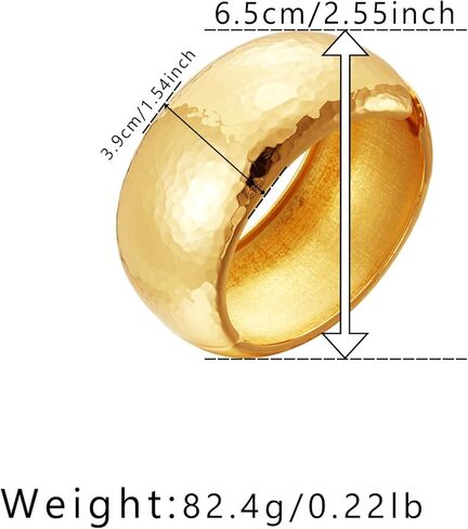 YBMYCM Chunky Gold Bangle Bracelets for Women Trendy Wide Chunky Cuff Bracelets Hammered Irregular Wrist Cuff Wrap Bracelet in Kuwait