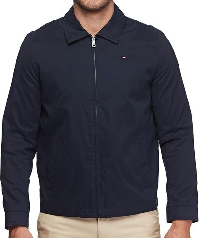 Tommy Hilfiger Men's Lightweight Microtwill Golf Jacket (Standard and Big & Tall), Deep Navy, Large in Saudi Arabia