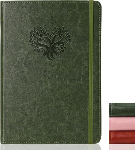 Lined Journal Notebook for Women Men, A5 College Ruled Notebooks for Work & Travel, 256 Pages Hardcover Leather Journals for Writing, Note-taking 5.8"×8.3" (Green) in Saudi Arabia