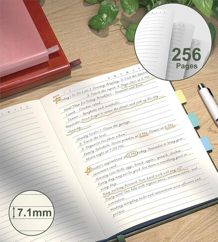 Lined Journal Notebook for Women Men, A5 College Ruled Notebooks for Work & Travel, 256 Pages Hardcover Leather Journals for Writing, Note-taking 5.8"×8.3" (Green) in Saudi Arabia