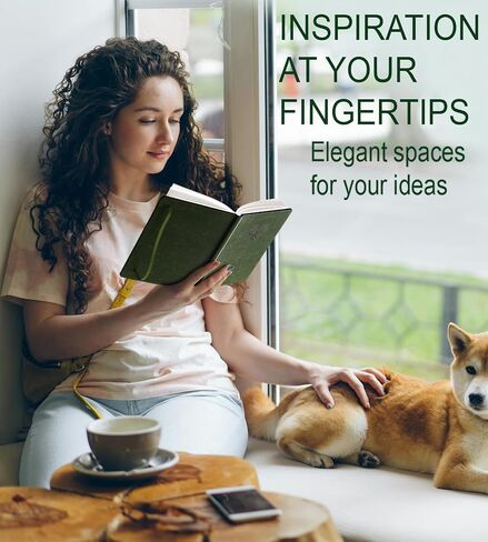 Lined Journal Notebook for Women Men, A5 College Ruled Notebooks for Work & Travel, 256 Pages Hardcover Leather Journals for Writing, Note-taking 5.8"×8.3" (Green) in Saudi Arabia
