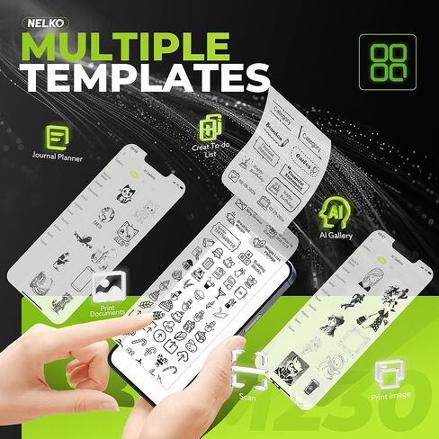 طابعة ملصقات، طابعة حرارية صغيرة PM230، صانع ملصقات بلوتوث مع 3 لفات من الورق، لإنشاء DIY، ملاحظات الدراسة، الصور، الإيصالات، القائمة، قوالب متعددة لنظام التشغيل iOS وAndroid، أبيض مطفي in Kuwait