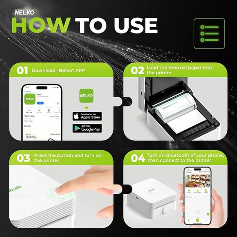 طابعة ملصقات، طابعة حرارية صغيرة PM230، صانع ملصقات بلوتوث مع 3 لفات من الورق، لإنشاء DIY، ملاحظات الدراسة، الصور، الإيصالات، القائمة، قوالب متعددة لنظام التشغيل iOS وAndroid، أبيض مطفي in Kuwait
