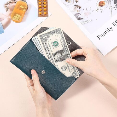 Blue Leather Cash Envelope Wallet Leather Money Wallet Organizer for Cash Reusable Money Bag Pouch Budget Binder Waterproof Slim Budget Envelope for Money Receipt Cash Budget Holder, 6.8’’ by 3.5’’ in Saudi Arabia