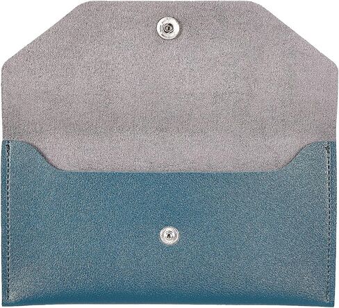 Blue Leather Cash Envelope Wallet Leather Money Wallet Organizer for Cash Reusable Money Bag Pouch Budget Binder Waterproof Slim Budget Envelope for Money Receipt Cash Budget Holder, 6.8’’ by 3.5’’ in Saudi Arabia