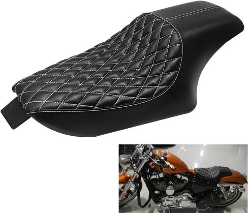 Motorcycle Driver Front Rear Passenger Seat Two Up Seat for Harley Sportster iron 883 1200 48 2004-2016 (Black) in Saudi Arabia