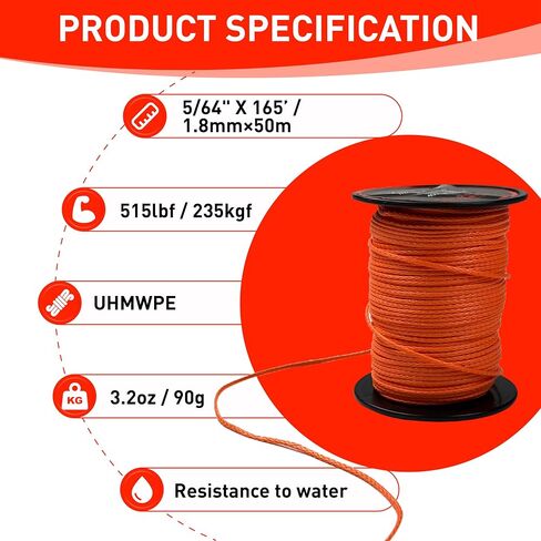 Throw Line 1.8mm 100% UHMWPE Easter Rope for Arborists, Best for Tree Climbing, High Limb Throwing, Outdoor General Purpose in Saudi Arabia