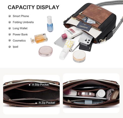 Telena Vegan Leather Crossbody Bags for Women Travel Shoulder Bag Hobo Bucket Bag Large Cross Body Purse Straps Replacement in Saudi Arabia