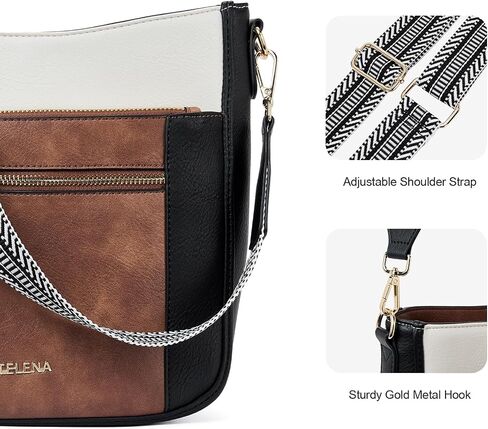 Telena Vegan Leather Crossbody Bags for Women Travel Shoulder Bag Hobo Bucket Bag Large Cross Body Purse Straps Replacement in Saudi Arabia