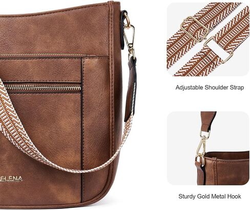 Telena Vegan Leather Crossbody Bags for Women Travel Shoulder Bag Hobo Bucket Bag Large Cross Body Purse Straps Replacement in Saudi Arabia