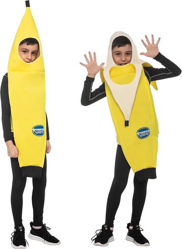 Spooktacular Creations Child Unisex Banana Costume Tropical Fruit Jumpsuit for Kids Toddler Halloween Dress Up Themed Party in Saudi Arabia
