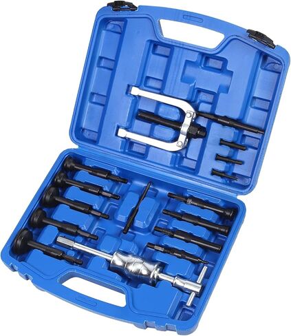 Universal 16PCS Blind Hole Collet Bearing Race and Seal Puller Extractor Kit,Slide Hammer Pilot Insert Inner Internal Bearing Removal Tool Set with Carrying Case in Saudi Arabia