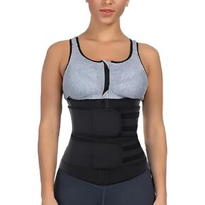 JacobsParts Women's Waist Trainer Workout Corset Cincher Dual Belt Neoprene Sweat Weight Loss