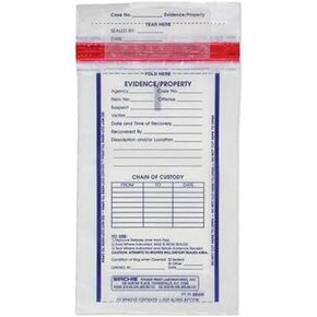 Integrity Evidence Bag, 4x7-1/2", 100 Per Pack