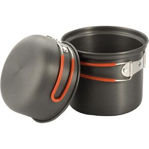 طقم أطباق للتخييم من إم تاك، قطعتين - مقلاة ووعاء مع مبادل حراري - مجموعة أدوات طهي مدمجة للاستخدام الخارجي لحقائب الظهر والسفر والتنزه والتنزه in Kuwait