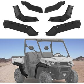 Fender Flares for Can Am Defender, Front and Rear Extended Mud Guards Compatible with Can Am Defender HD 5/ HD8/ HD10/ MAX 2016-2024 Replace OEM #715006821 715002424 715006822