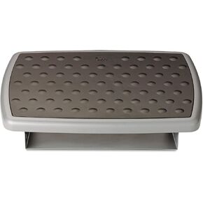 3M Adjustable Foot Rest, 18 Inch Wide Non-skid Platform (FR330) Grey