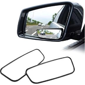 Car Rear View Blind Spot Mirror, 3.7 x 1.4 Inches Vehicle HD Rectangle Glass Mirror, Wide Angle Adjustible Auto Exterior Rearview Mirror Accessories Universal for SUV, Truck, RV