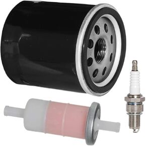 HIFROM Oil Fuel Filter Spark Plug Tune Up kit Compatible with Kawasaki Mule KAF400 KAF 400 500 520 600 610 550 KAF300 KAF300A KAF400 KAF400B KAF400A