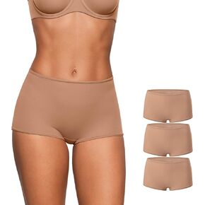 Women's Inbarely Plus Boyshorts Underwear - Soft Full Coverage Boxer Shorts Briefs Ladies Panties 3 Pack