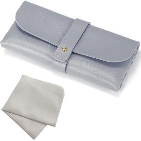 Soft Leather Eyeglass Case PVC Nail Buckle Glasses Bag Sunglasses Case Glasses Pouch