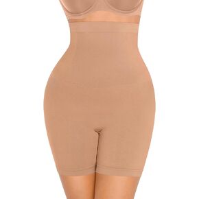 FeelinGirl Women Shapewear Control Panties High Waist Body Shaper Shorts Butt Lifter Thigh Slimming Underwear Sand