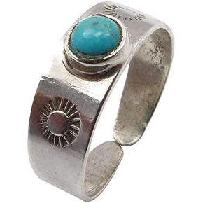 Cabochon Turquoise December Birthstone Toe Ring Solid Silver Best New Year's Day Jewelry Deals