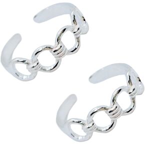 Jewellers Silver Toe Ring For Women| Ring For Women 18-20 mm Size, Stylish 2.68 Gms - Comfortable, Safe for Skin For Women