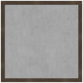 Amanti Art Framed Magnetic Board (26 x 26) Woodgrain Stripe Chocolate Magnet Board, Medium Magnetic Bulletin Board for Office Decor, Mudroom, Kitchen or Organization Drop Zone from WI, USA
