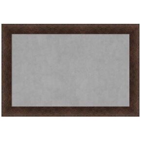 Amanti Art Framed Magnetic Board (37 x 25) Warm Walnut Magnet Board, Large Magnetic Bulletin Board for Office Decor, Mudroom, Kitchen or Organization Drop Zone from WI, USA