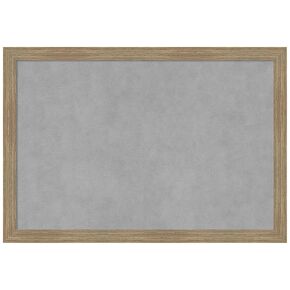 Amanti Art Framed Magnetic Board (26 x 18) Woodgrain Stripe Mocha Magnet Board, Medium Magnetic Bulletin Board for Office Decor, Mudroom, Kitchen or Organization Drop Zone from WI, USA