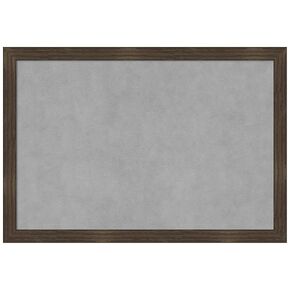Amanti Art Framed Magnetic Board (26 x 18) Woodgrain Stripe Chocolate Magnet Board, Medium Magnetic Bulletin Board for Office Decor, Mudroom, Kitchen or Organization Drop Zone from WI, USA