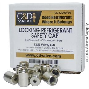 C&D Valve # CD2290-1/4" Locking Safety Cap, Pack of (50)