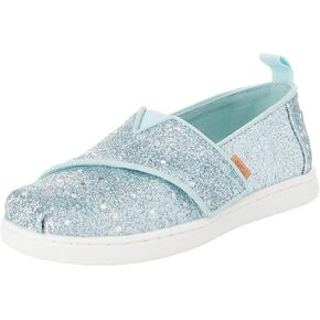 TOMS Girl's Espadrille Loafer Flat, Light Mint Cosmic Glitter, 7 us Little Kid in Kuwait