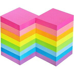 Sticky Notes 2x2 Self-Stick Notes 8 Bright Multi Colors Sticky Notes 16 Pads 100 Sheet/Pad