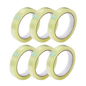 GTSE Premium Clear Tape, 1 inch x 217 feet, Strong Transparent Gift Wrap Tape for Home, Office, 6 Rolls, 3" Core