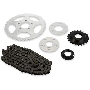 Chain Drive Transmission Sprocket Conversion Kit Belt to Chain Compatible with 2004-2023 Harley Sportster 72 48 Iron Roadster 883 1200 XL