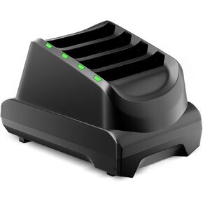 4-Slot Battery Charger SAC-TC51-4SCHG-01 for Zebra Barcode Scanners TC51 TC52 TC56 TC57 TC510 TC510K TC52X TC520L TC51HC TC57HO TC510K - Power Adapter Included with Battery Charging Cradle