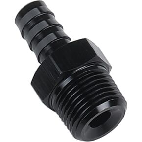 Straight Metric Male M16x1.5 to 3/8 Hose Barb Fuel Oil Pump Inlet Fitting Adapter Aluminum with Washer